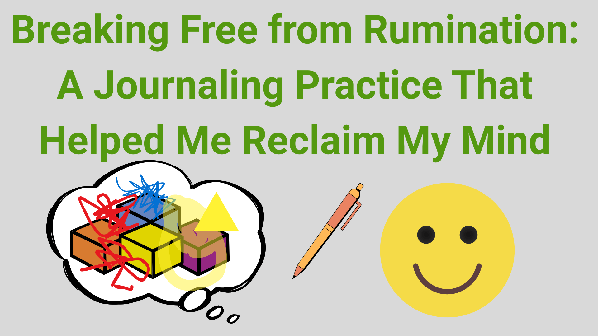 Visualizing chaotic thoughts in a journal to break free from rumination